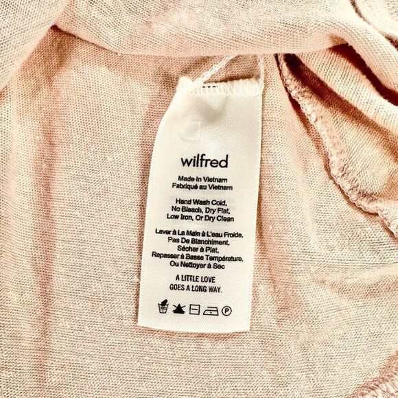 Aritzia Wilfred sartre pink off the shoulder linen swing top S - Picture 5 of 10